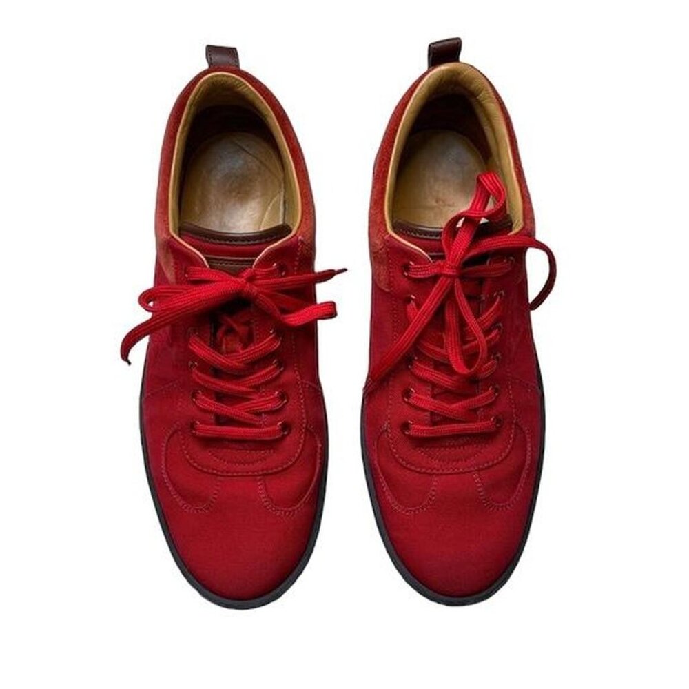 🔥 Louis Vuitton Red Canvas Espadrilles Sneakers Men’s SZ 6.5 - Picture 5 of 8